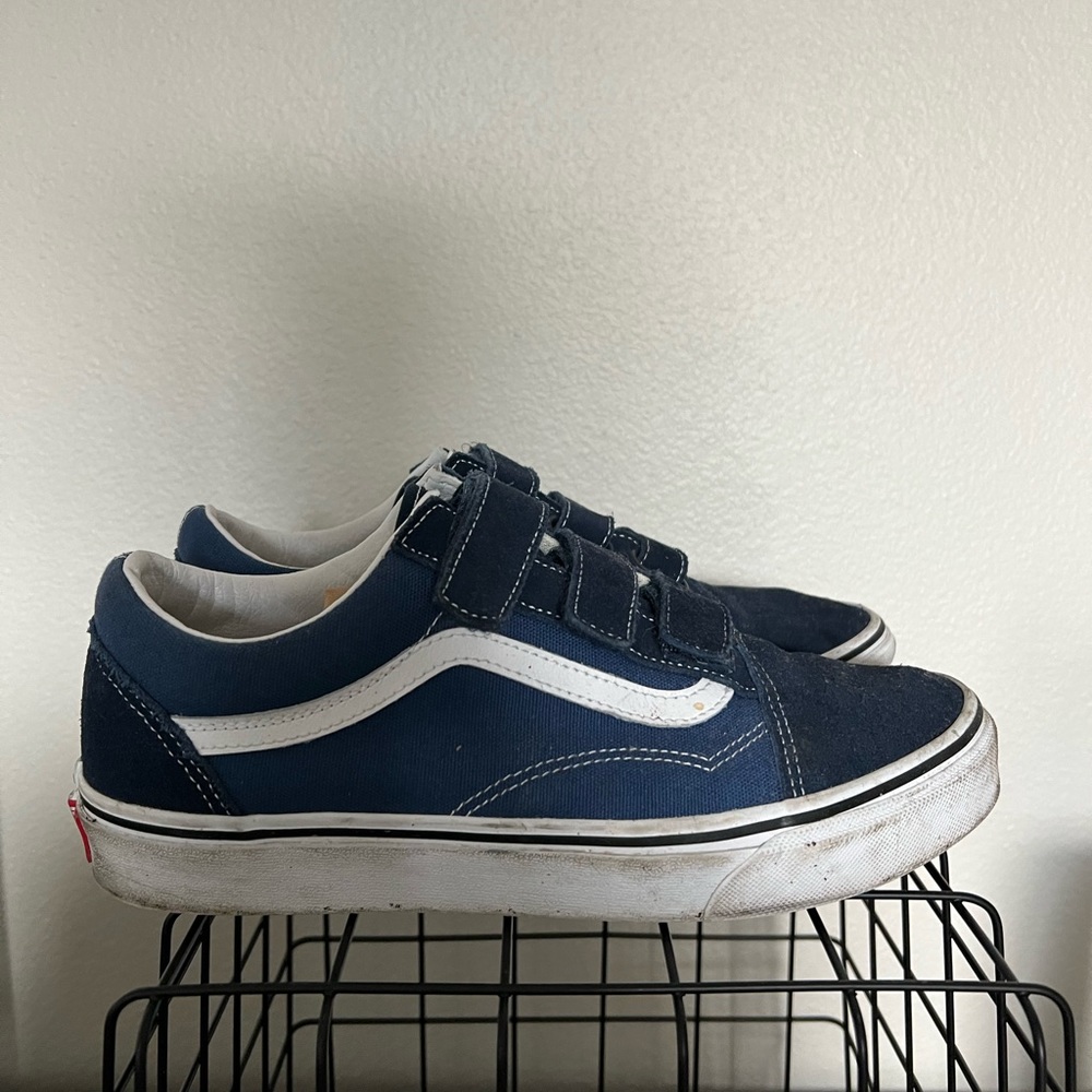 Blue Old Skool Velcro Vans